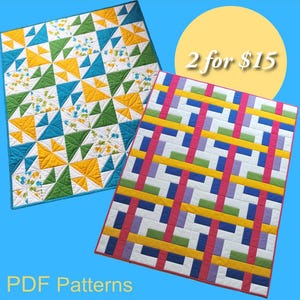 Baby Quilt Pattern Bundle: Simple & Bright Designs (PDF Download)