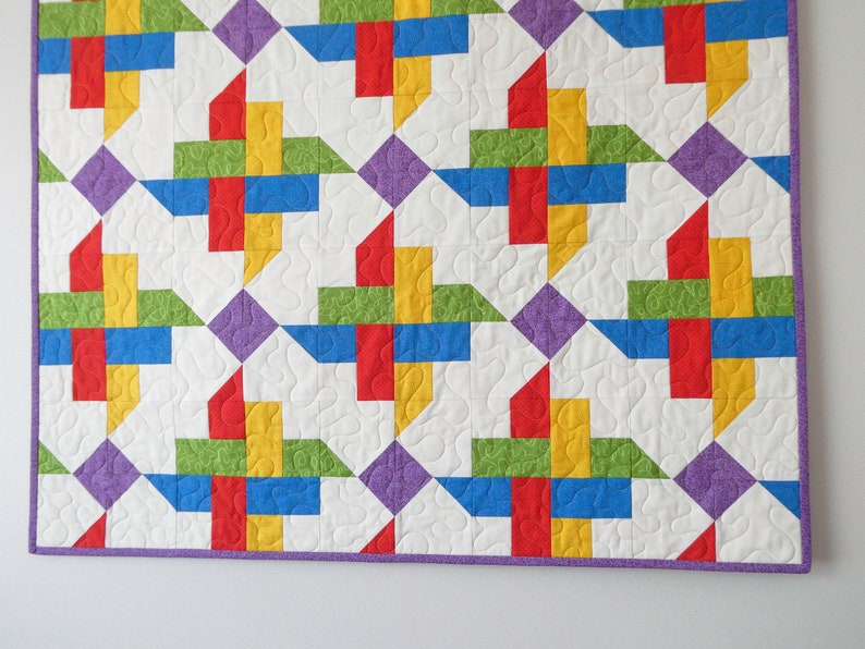 Modern Baby Quilt Pattern In Multiple Sizes, PDF Instant Digital Download image 7