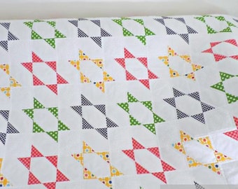 Star Baby Quilt Pattern, Stretched Star Baby quilt, PDF Baby Quilt Pattern (Instant Download), Beginner Quilt Pattern, Cot/Crib Quilt Size