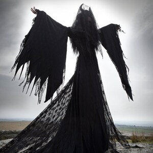 Nirnaeth Lamentation Gown -  Made to Measure-  elven goth witchy gown by Moonmaiden Gothic Clothing - All Sizes!