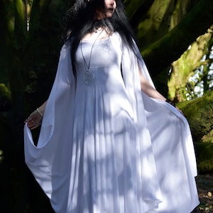 Fae of the Falls Gown made to measure cotton elven fairy witch medieval aurthurian dress by Moonmaiden Gothic Clothing All Sizes image 4