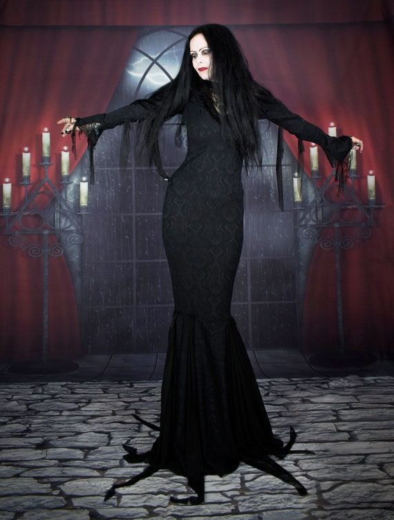 Buy Morticia Addams Dress Up In Stock 