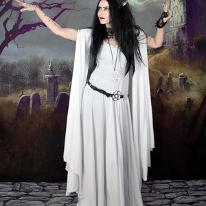 Fae of the Falls Gown made to measure cotton elven fairy witch medieval aurthurian dress by Moonmaiden Gothic Clothing All Sizes image 3