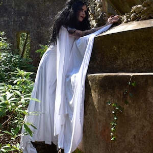 Fae of the Falls Gown made to measure cotton elven fairy witch medieval aurthurian dress by Moonmaiden Gothic Clothing All Sizes image 5