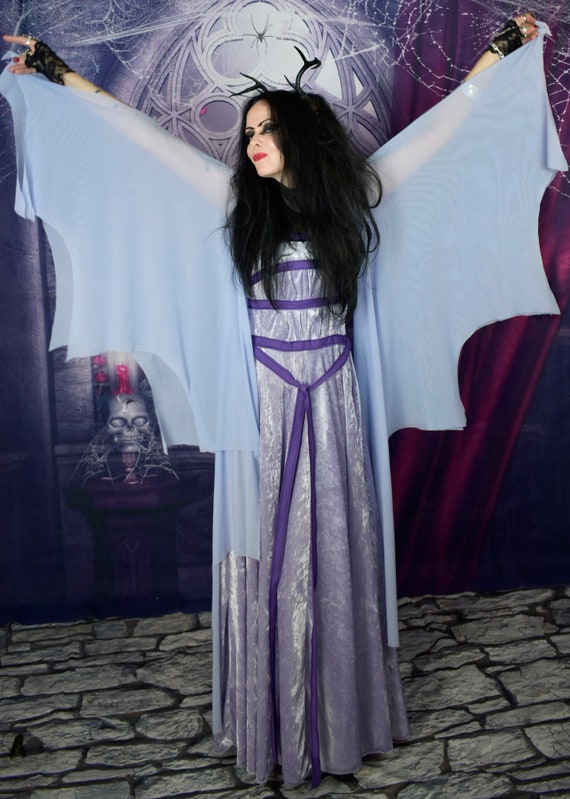 Lily Munster Gown - Yvonne De Carlo Crushed Velvet Munsters Costume Cosplay -all sizes