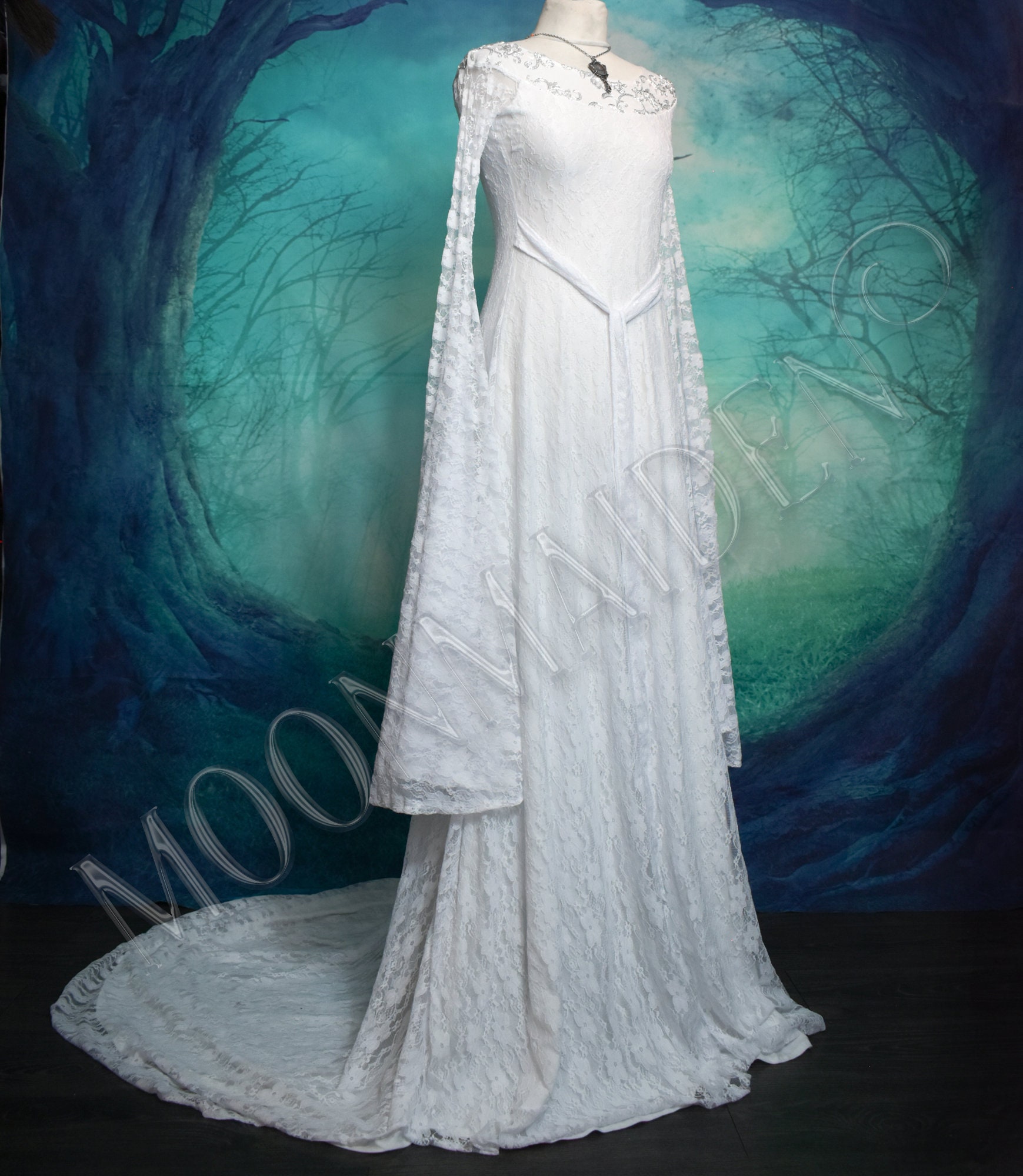 blue dress for baby girl The Lord of The Rings Arwen Women Green Dress Carnival Halloween Cosplay Costume main image 1