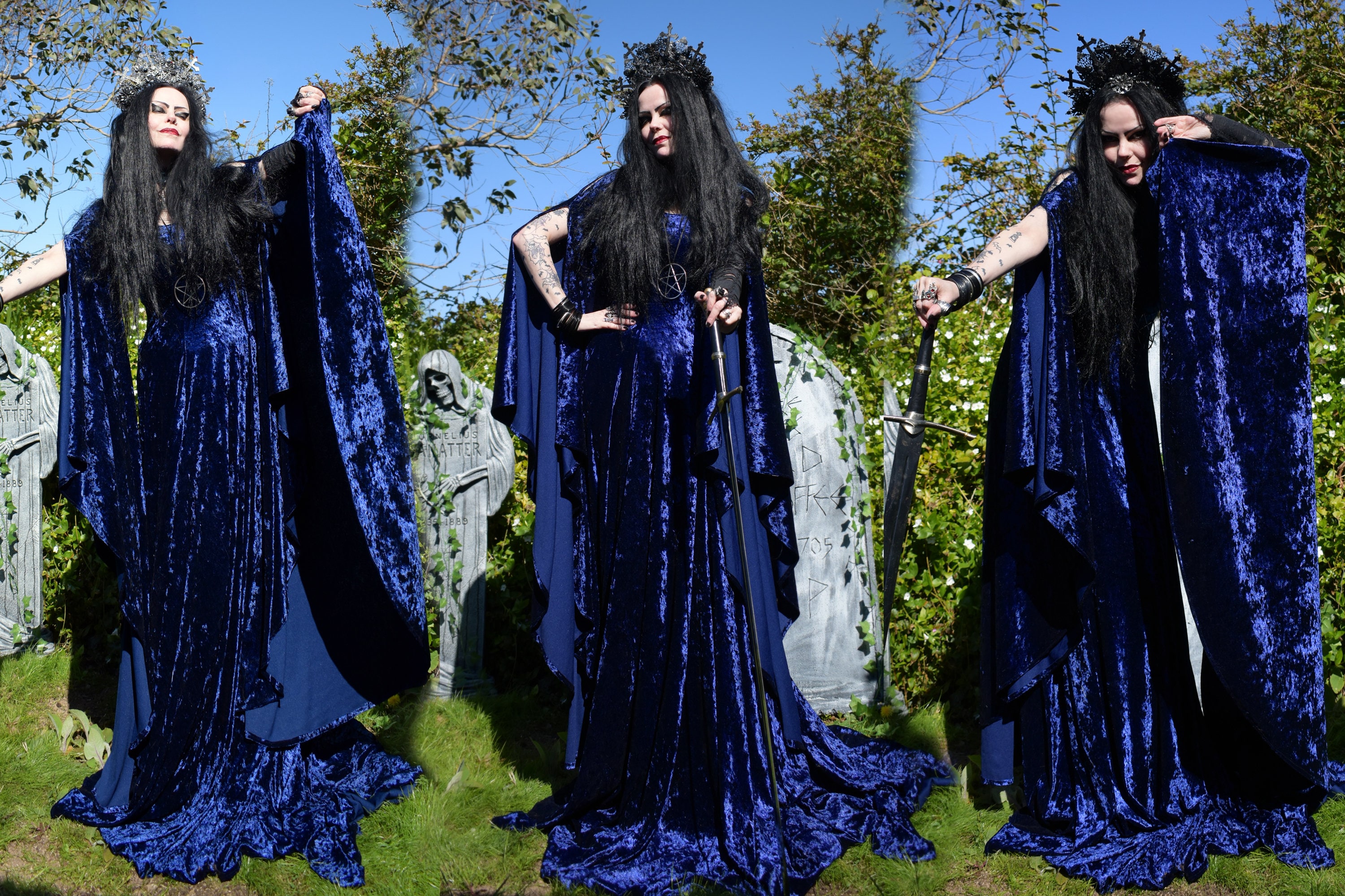 Moonmaiden gothic clothing morticia dress top