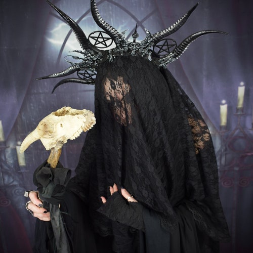 Lace Spookerveil - Spooky Witchy Goth Veil by Moonmaiden 