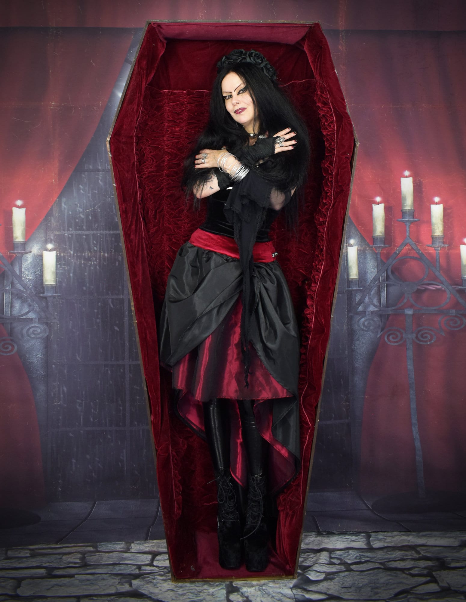 helena dress mcr - My Chemical Romance Goth Emo Cosplay Custome by Moonmaiden Gothic Clothing Includes a headband with an attached veil and a bouquet of faux red roses Helena Dress - My Chemical