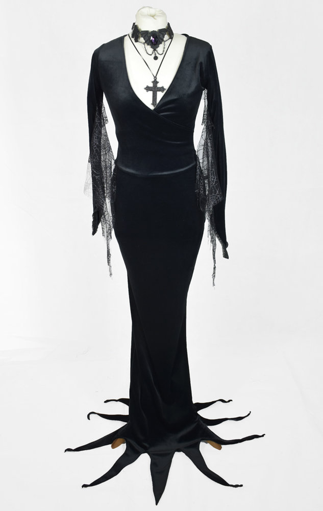 Moonshadow Morticia Addams Dress Steamed Velvet Addams Etsy Australia