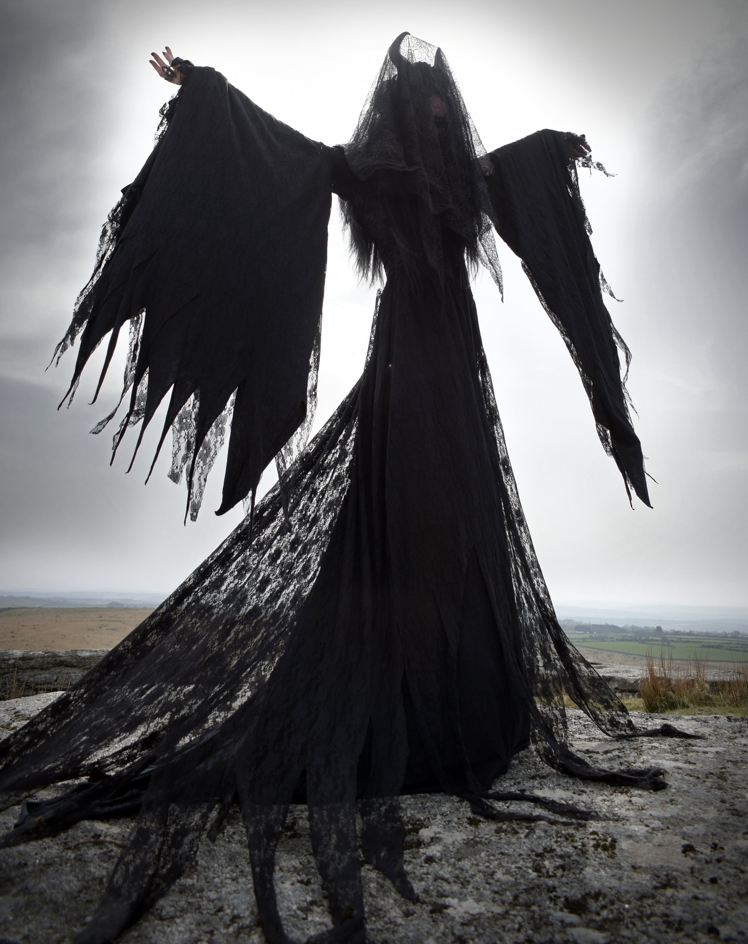 Nirnaeth Lamentation Gown -  Made to Measure-  elven goth witchy gown by Moonmaiden Gothic Clothing - All Sizes!