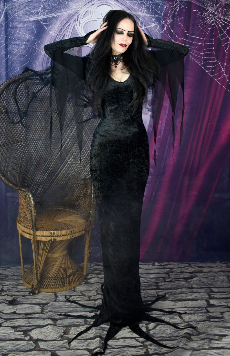 moonmaiden gothic clothing morticia dress