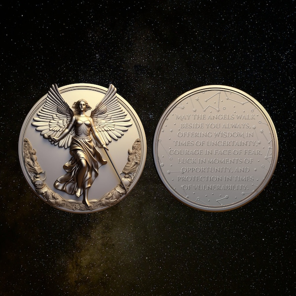 Angel Companion Coin - Guardian Angel Token - Angel Pocket Token - Divine Protection - Blessings Token