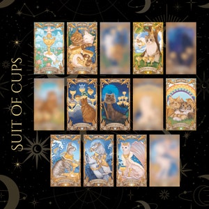 Cat Tarot Deck - With Guide Book- Cat Tarot Cards- 78 Tarot Cards ...