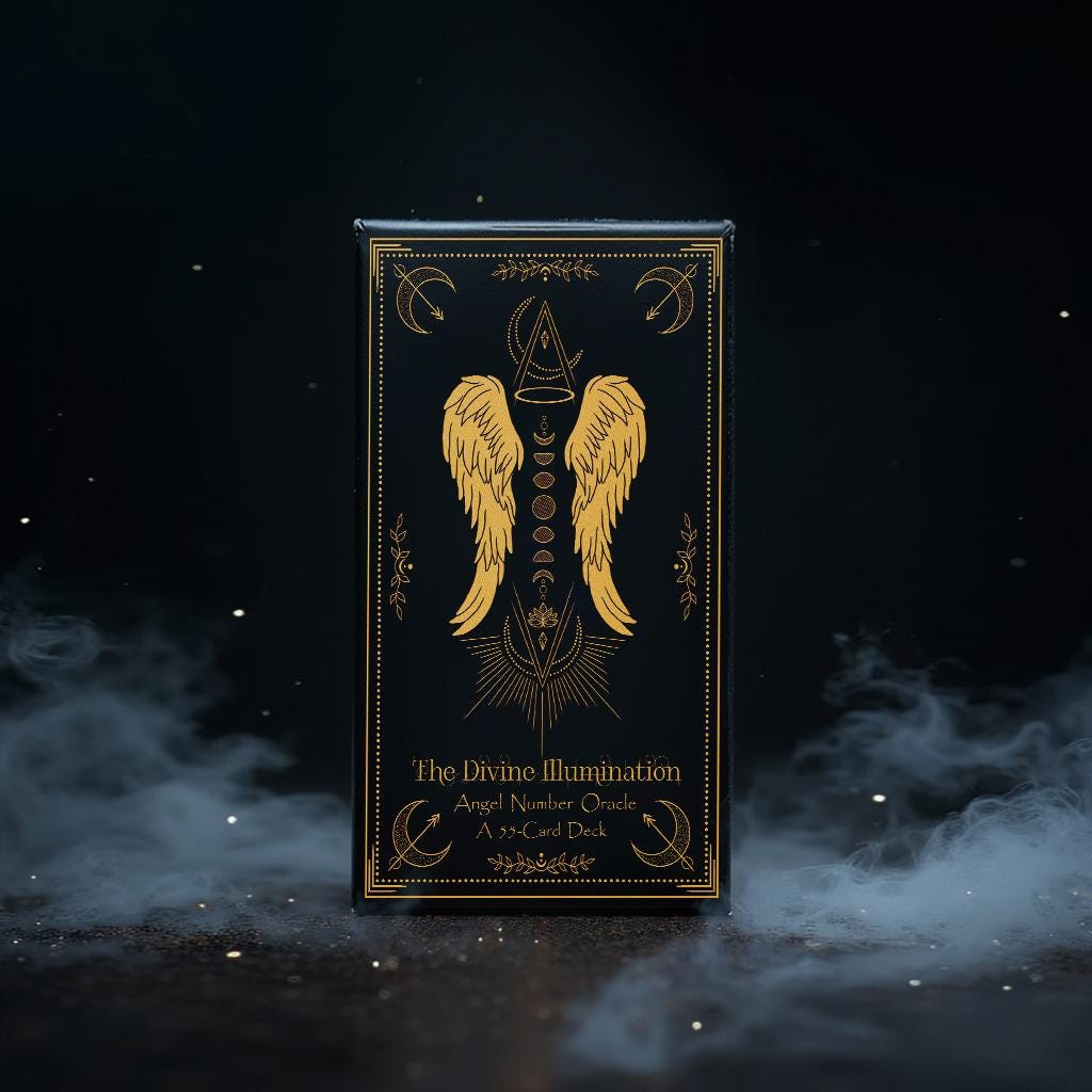 The Divine Illumination Angel Number Oracle Card Deck - Angel Number Reading - Angel Number Card Deck - Angel Number Cards - Divination