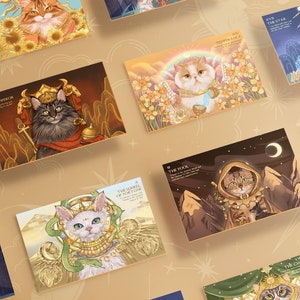 Neun Leben Katzen Tarot Postkarten