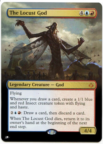 Mtg Altered Art Card-the Locust God - Etsy