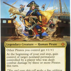 Mtg altered art card Admiral Beckett Brass