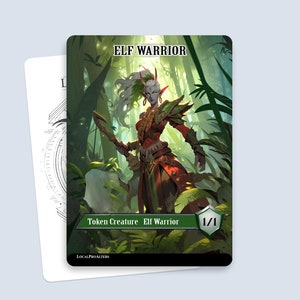 Elf Warrior Token #2 - Magic custom tokens for MTG