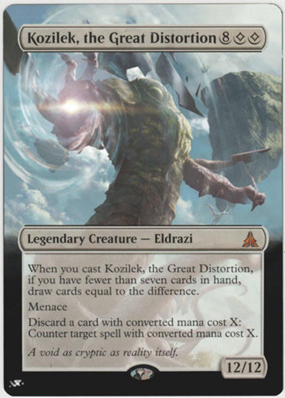 Mtg Altered Art Card-kozilek, the Great Distortion - Etsy New Zealand