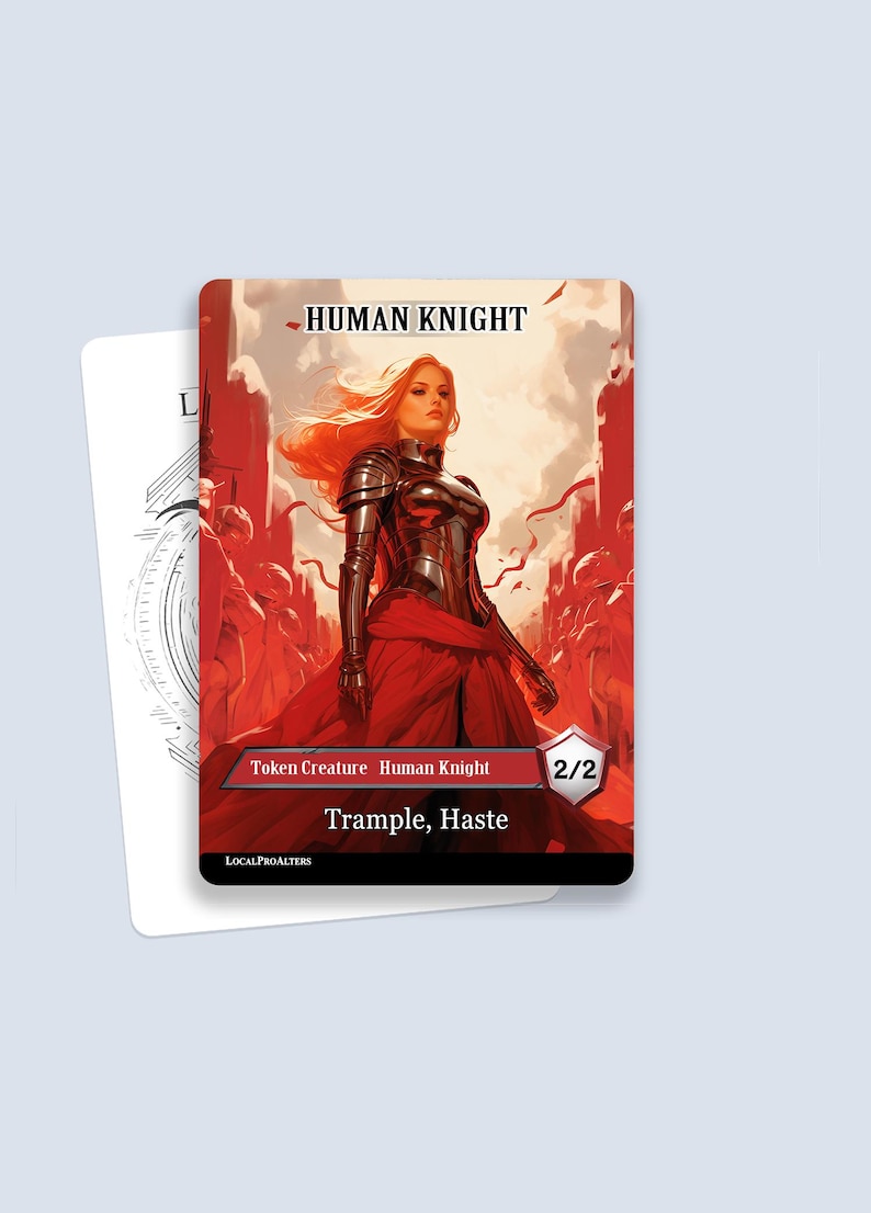 Human Knight Token #1 - Magic Custom Tokens for MTG - Etsy