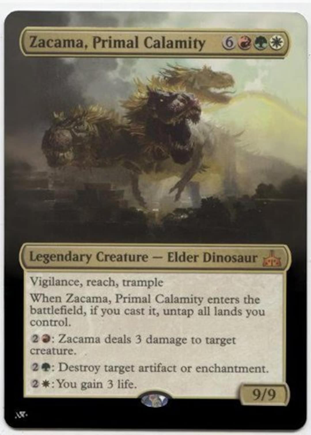 あ*た様 カジュアル EDH Mtg Altered Art Card Zacama, Primal Calamity - Etsy
