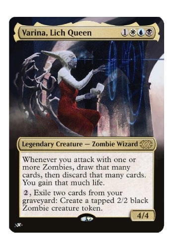 Mtg Altered Art Card-varina, Lich Queen - Etsy Mtg Altered Art Card-varina, Lich Queen - Etsy