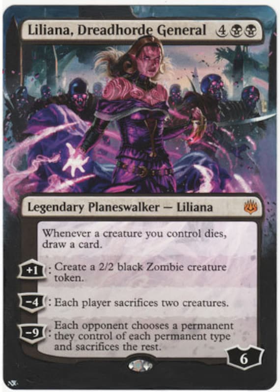 Mtg Altered Art Card-liliana, Dreadhorde General - Etsy