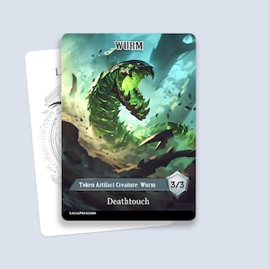 Wurm Token for Wurmcoil Engine #4 - Magic custom tokens for MTG
