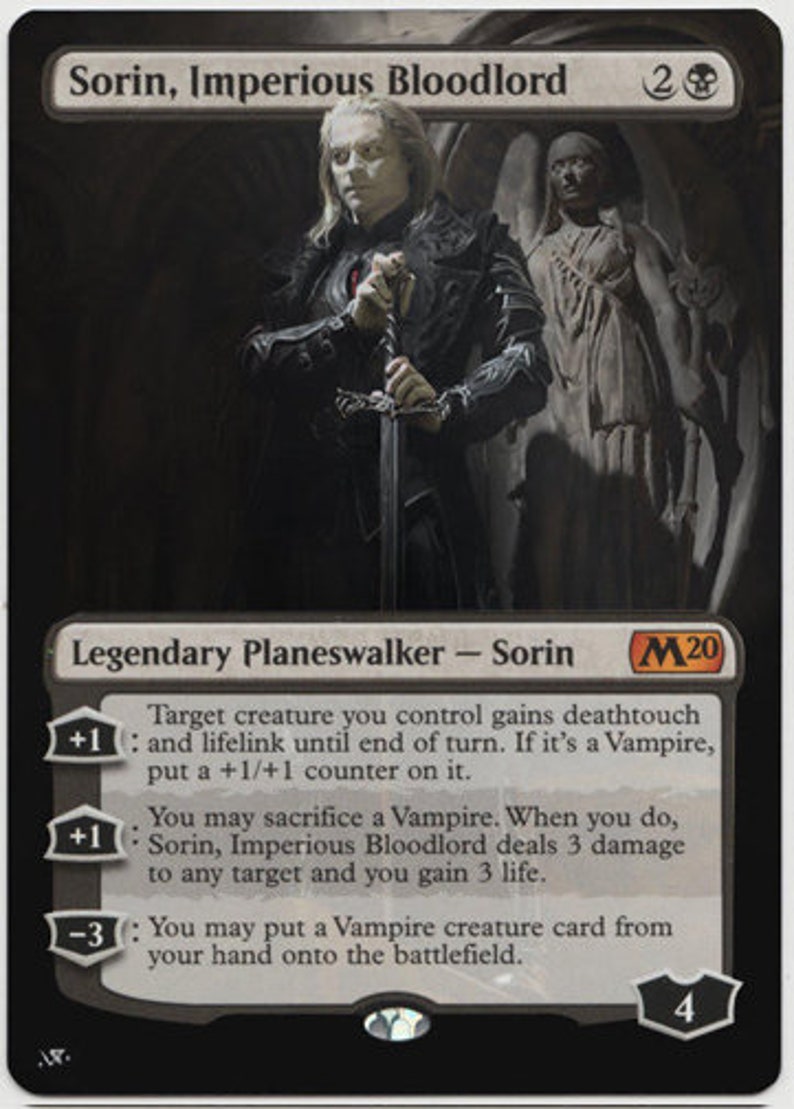 Imperious Bloodlord Mtg altered art card Sorin