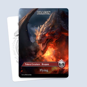 Dragon Token #1 - Magic custom tokens for MTG
