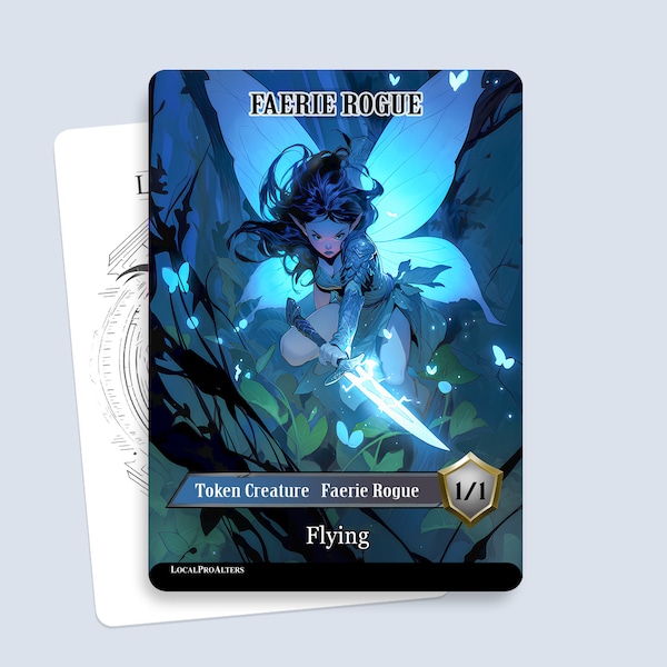 Faerie Rogue Token #1 - Magic custom tokens for MTG