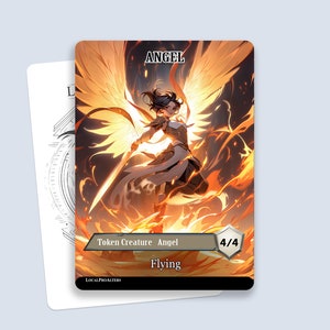 Angel Token #4 - Fichas mágicas personalizadas para MTG