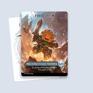 Food Golem Token #1 - Magic custom tokens for MTG