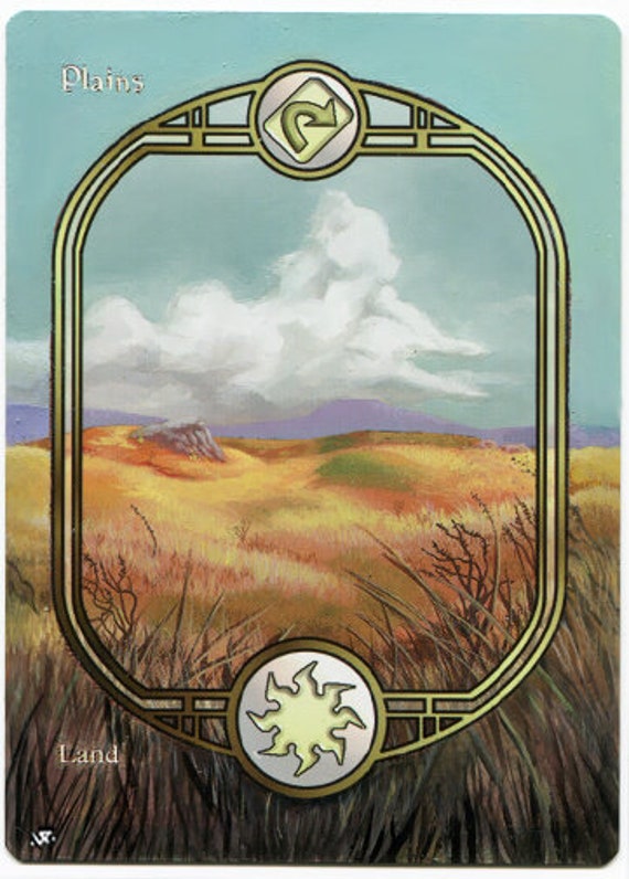 Mtg altered art card-Plains Unglued Mtg altered art card-Plains Unglued