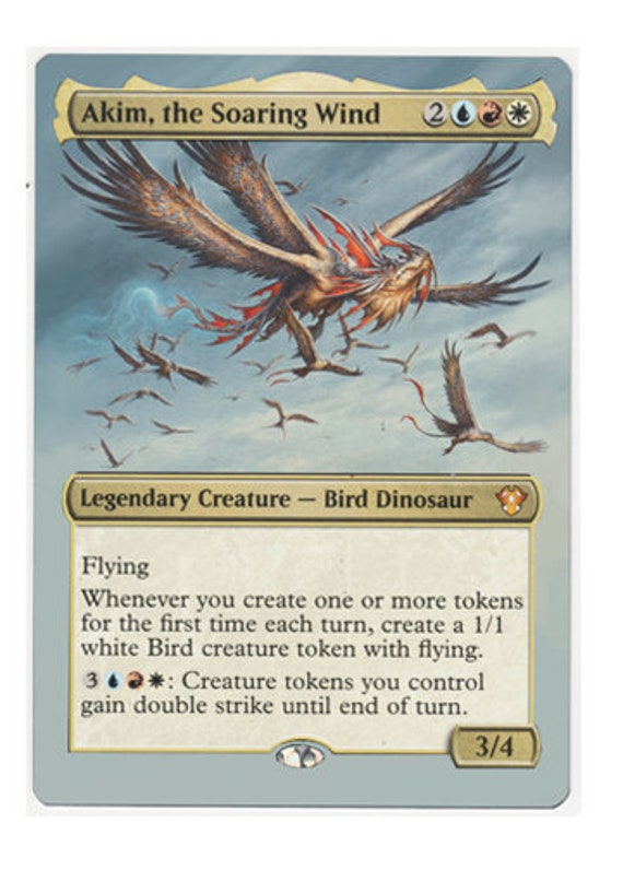 Mtg Altered Art Card Akim, the Soaring Wind A - Etsy