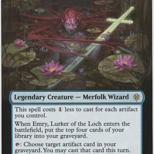 Mtg altered art card Emry, Lurker of the Loch