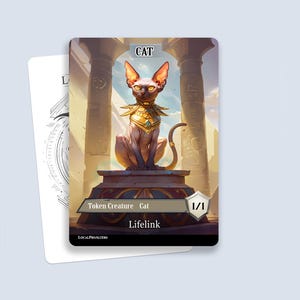Cat Token #7 - Magic custom tokens for MTG