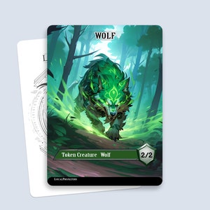 Wolf Token #1 - Fichas mágicas personalizadas para MTG