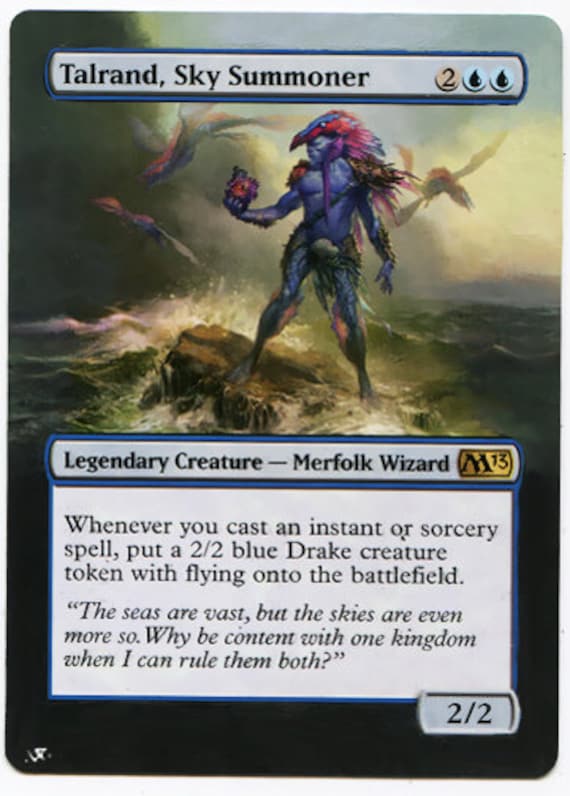 Mtg altered art card-Talrand, Sky Summoner