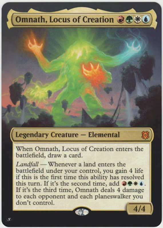 mtg locus cards Omnath, of Creation Land Landfall Ramp Magic Commander Deck  CommanderComplete Legendary Creature Swarm of Locus | MTG