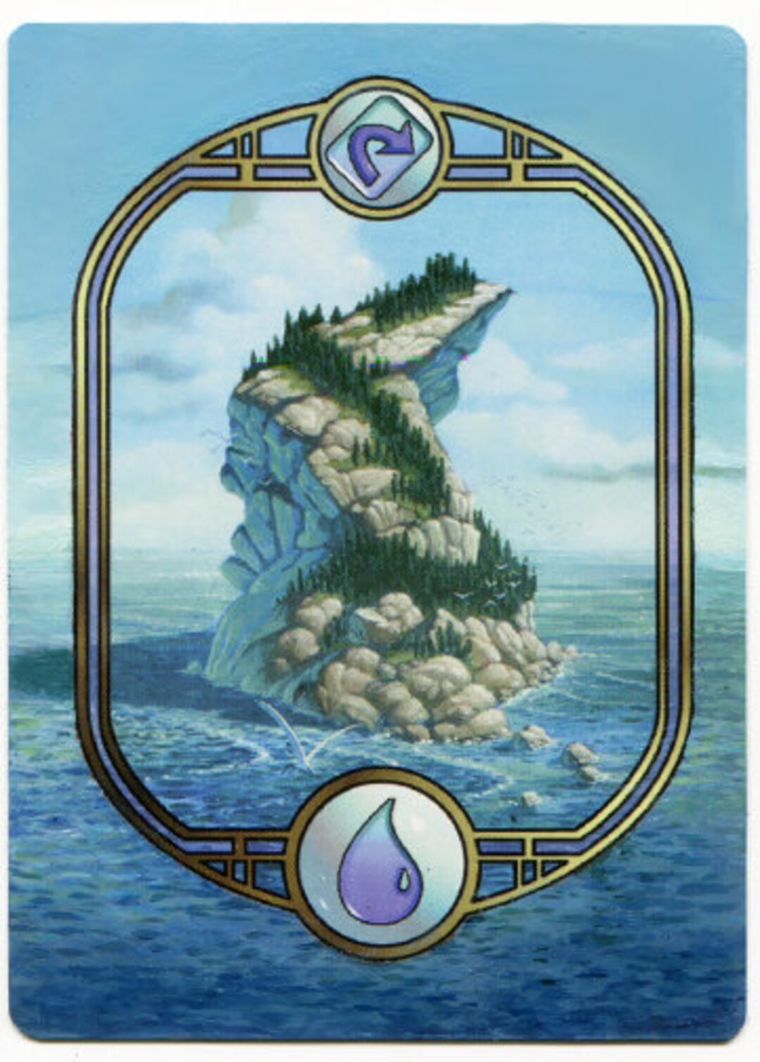Mtg Altered Art Card-island Unglued - Etsy
