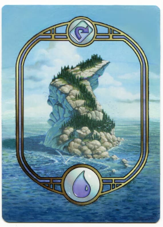 Mtg Altered Art Card-island Unglued - Etsy Mtg Altered Art Card-island Unglued - Etsy