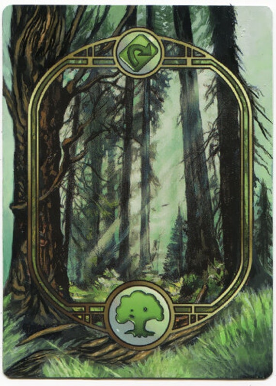 Mtg Altered Art Card Forest Unglued Etsy Mtg Altered Art Card Forest Unglued Etsy