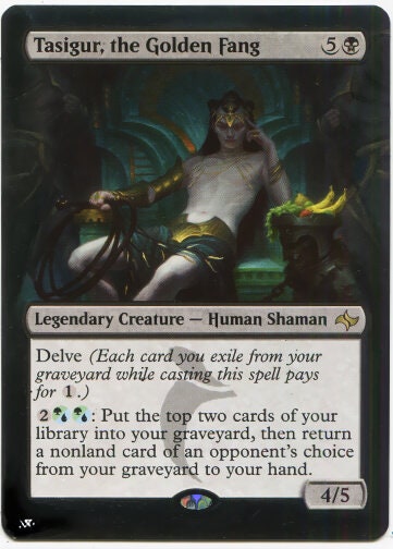 Mtg Altered Art Card-tasigur, the Golden Fang - Etsy Mtg Altered Art Card-tasigur, the Golden Fang - Etsy