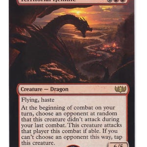 Mtg altered art card-Territorial Hellkite A