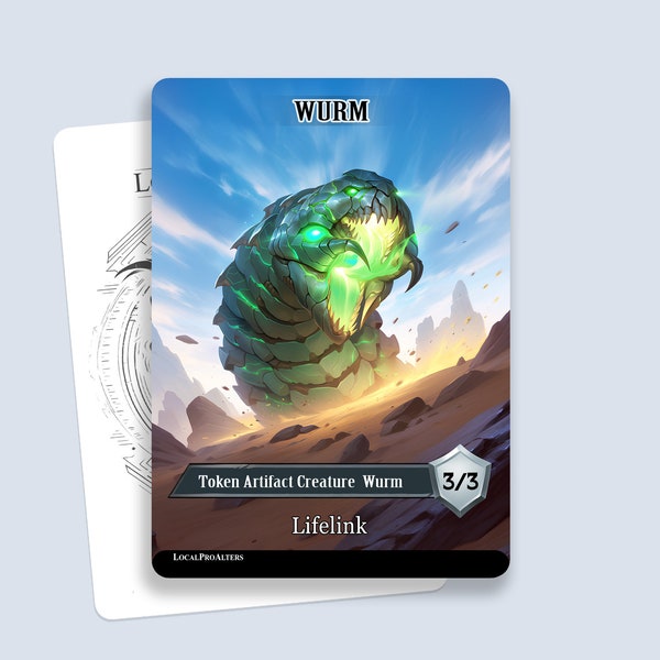 Wurm Token for Wurmcoil Engine #1 - Magic custom tokens for MTG