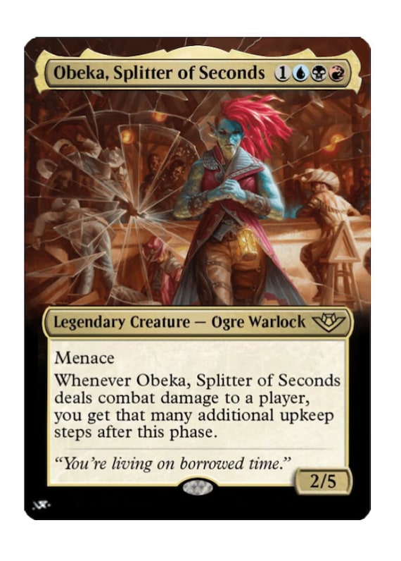 M*i様 【未開封品セール】Magic: The Gathering Apoca Mtg Altered Art Card Obeka, Splitter of Seconds - Etsy UK
