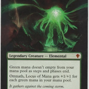Mtg tarjeta de arte alterada Omnath, Locus of Mana