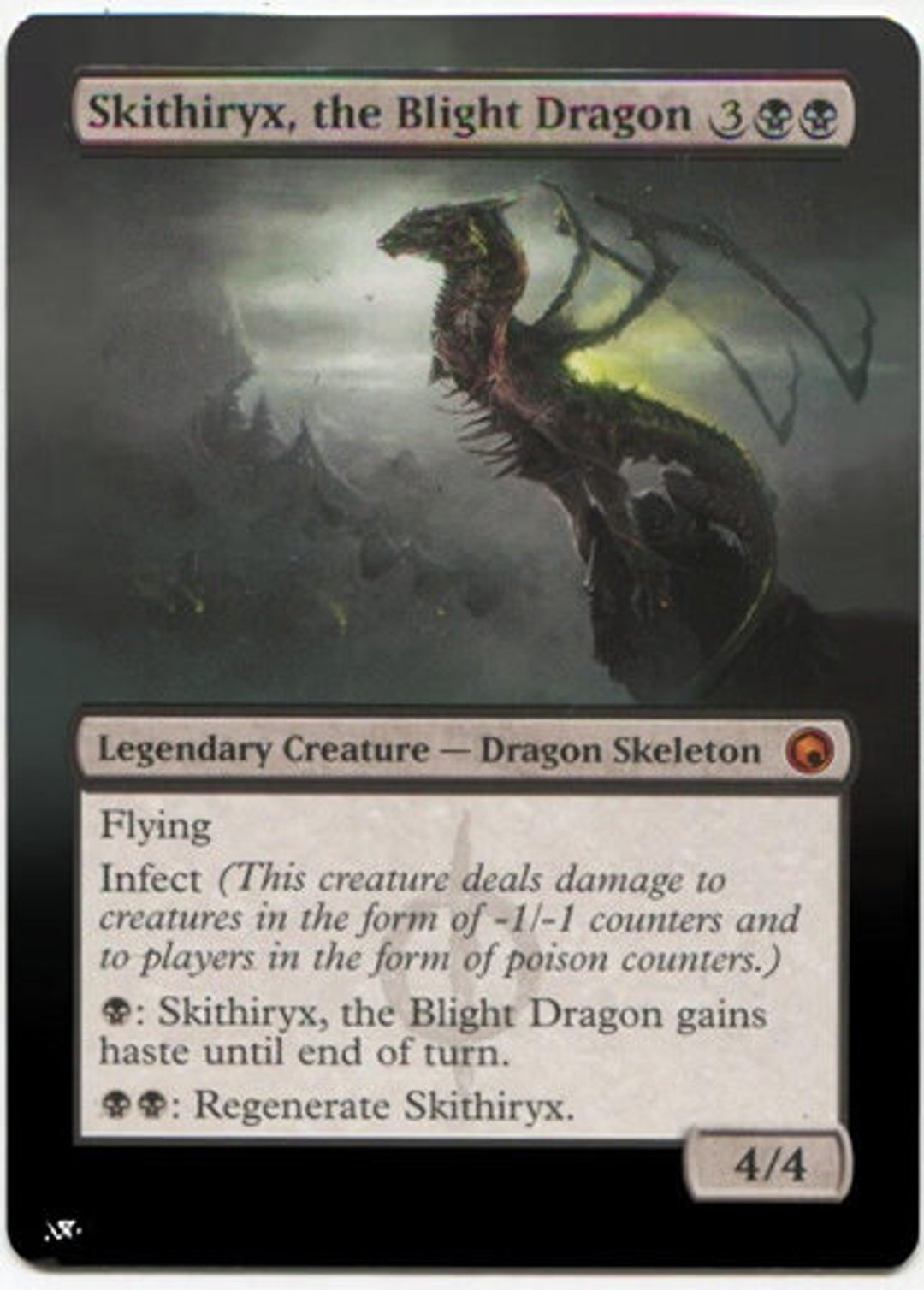 Mtg Altered Art Card-skithiryx, the Blight Dragon - Etsy